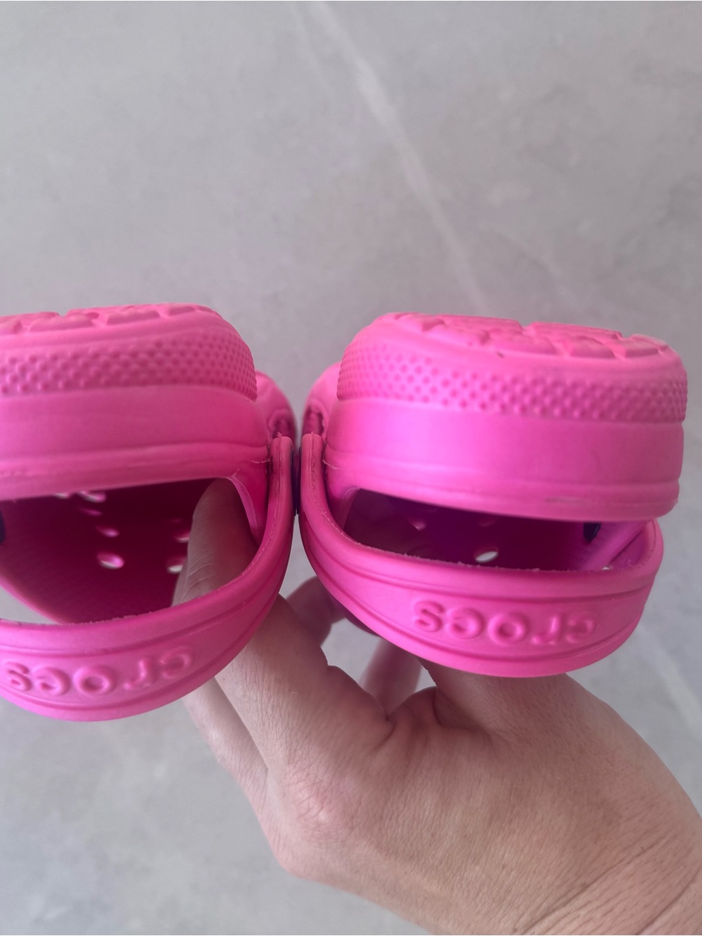 CROCS Kids Hot Pink Classic Clog with Heel Strap - Picture 2 of 6